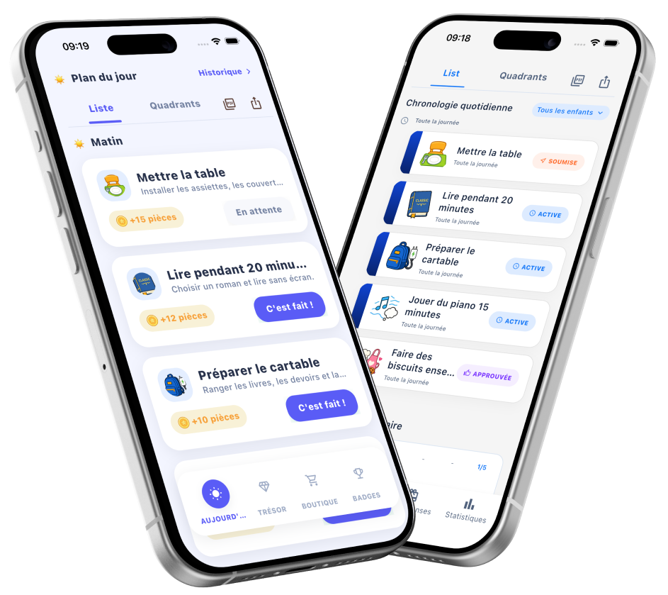 Une app de corvées que les familles tiennent vraiment