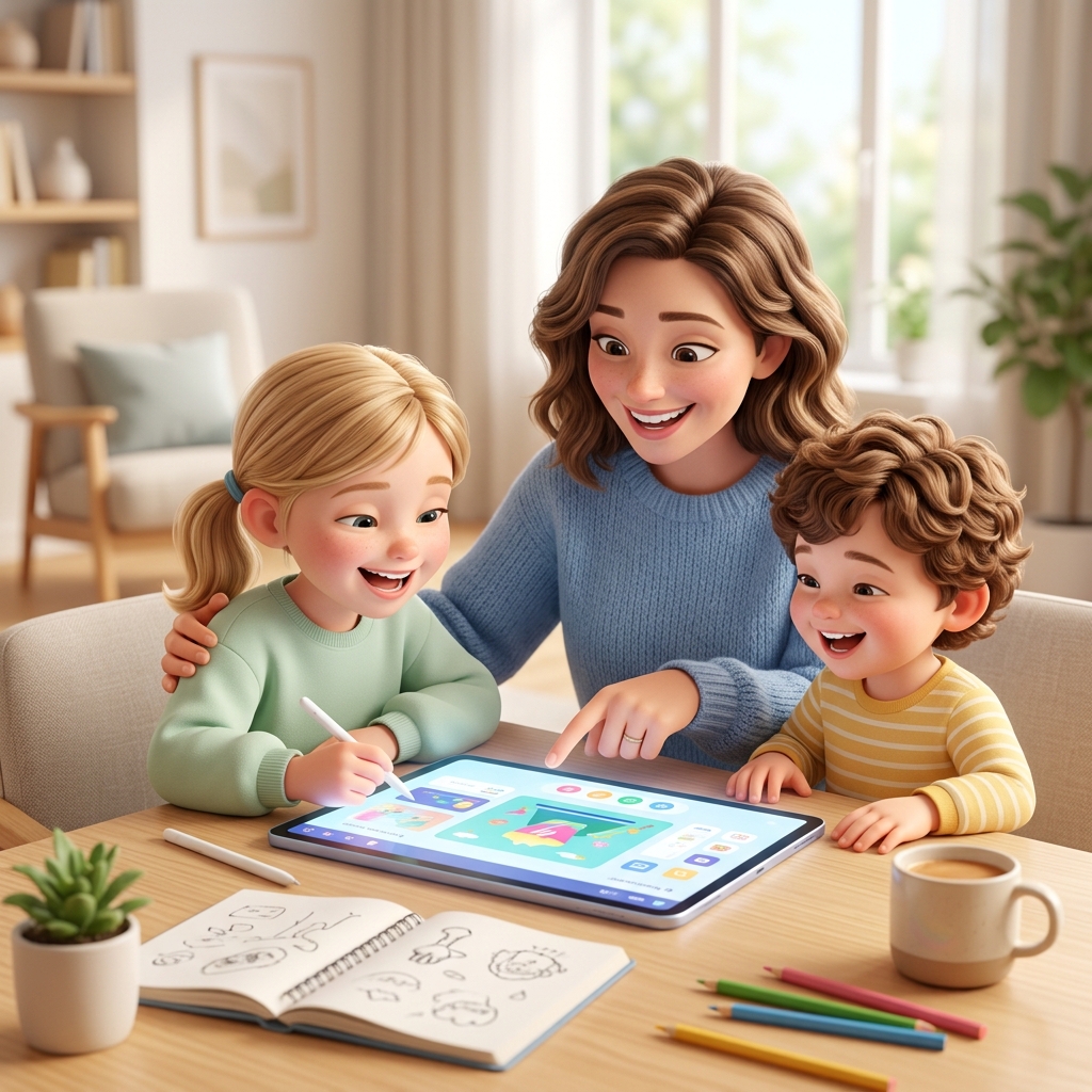 Family collaborating with Habisun